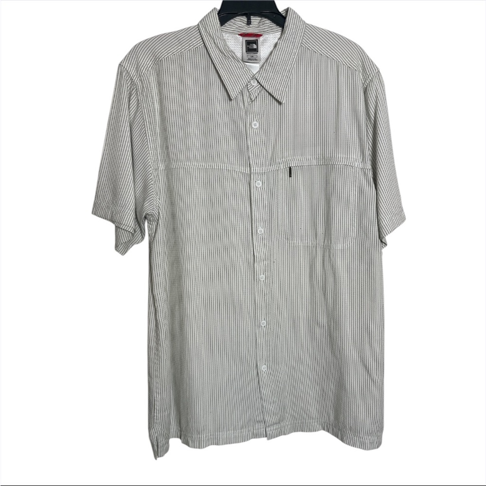 The North Face Light Gray Striped Button Down Shirt
